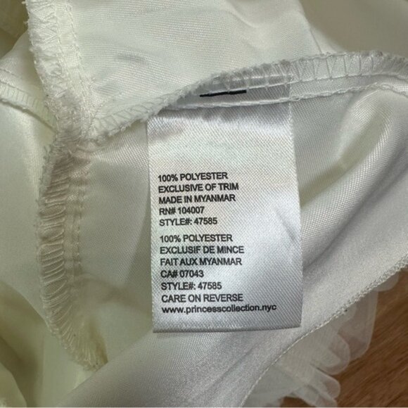 American Princess Floral Stitch Tiered Tulle Rhinestone Girls Dress Size 6 - Picture 11 of 12